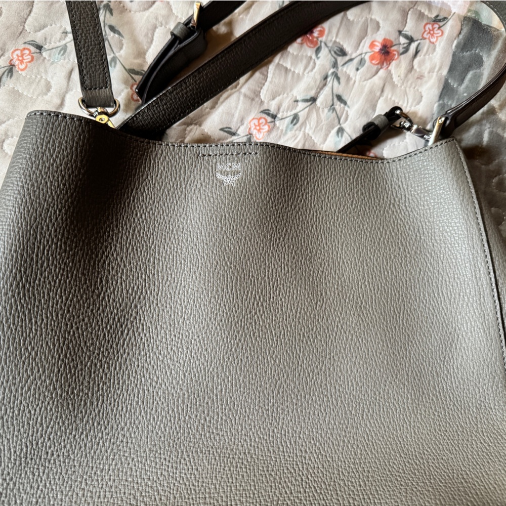 MCM Gray Sarah Leather Women's Bag